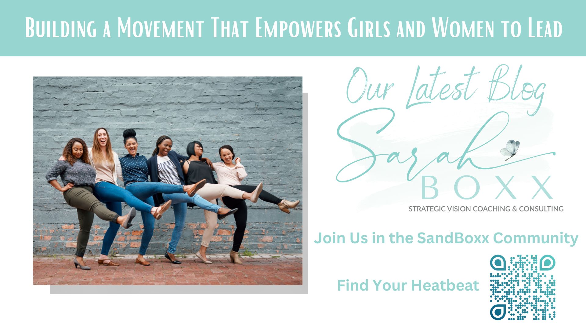 group of five women interlocked arms